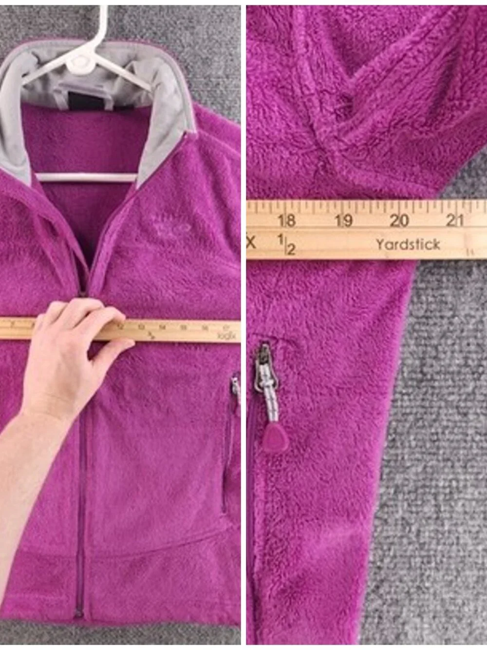 Mountain Hardwear Fleece Purple Jacket Woman Polyester Logo Medium Solid Hiking